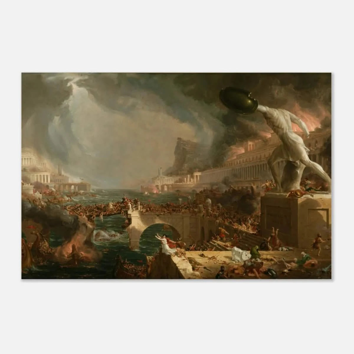 The Course of Empire – Destruction by Thomas Cole | Classic Historical Art Print - Aluminum Print - 20x30 cm / 8x12″ - 