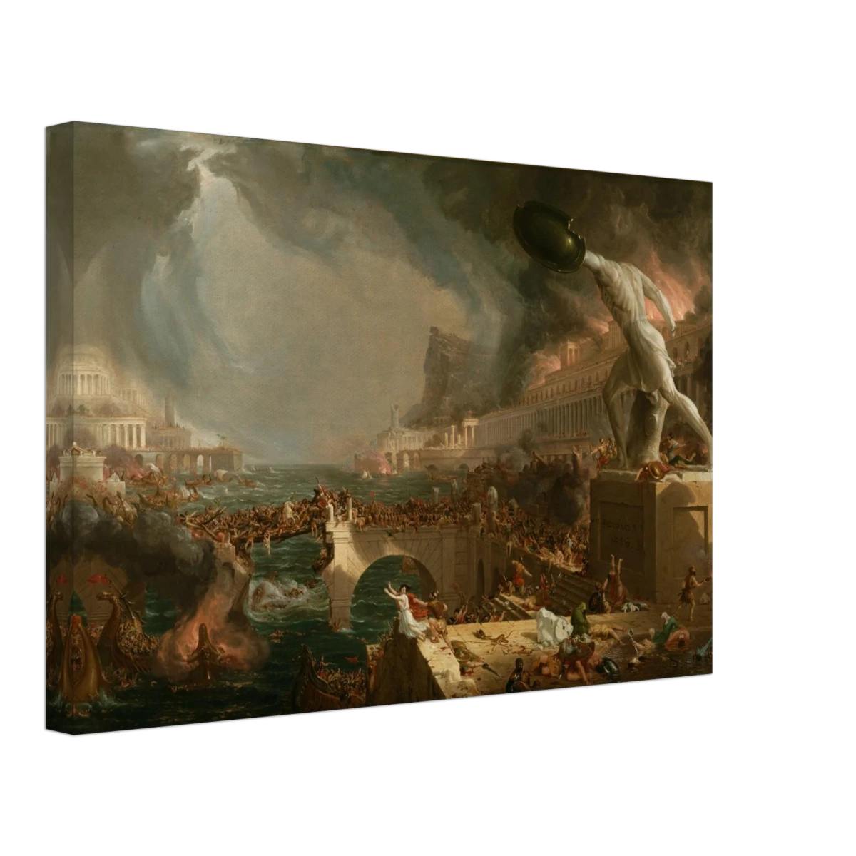 The Course of Empire – Destruction by Thomas Cole | Classic Historical Art Print - Canvas - 30x45 cm / 12x18″ - 