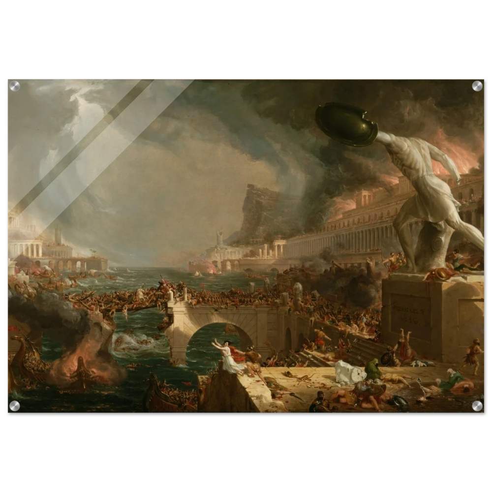 The Course of Empire – Destruction by Thomas Cole | Classic Historical Art Print - Acrylic Print - 70x100 cm / 28x40″ - 