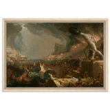 The Course of Empire – Destruction by Thomas Cole | Classic Historical Art Print - Framed Canvas - 40x60 cm / 16x24″ - Wood frame