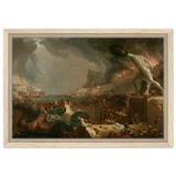 The Course of Empire – Destruction by Thomas Cole | Classic Historical Art Print - Framed Canvas - 30x45 cm / 12x18″ - Wood frame