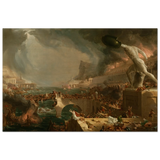The Course of Empire – Destruction by Thomas Cole | Classic Historical Art Print - Wood Prints - 40x60 cm / 16x24″ - 