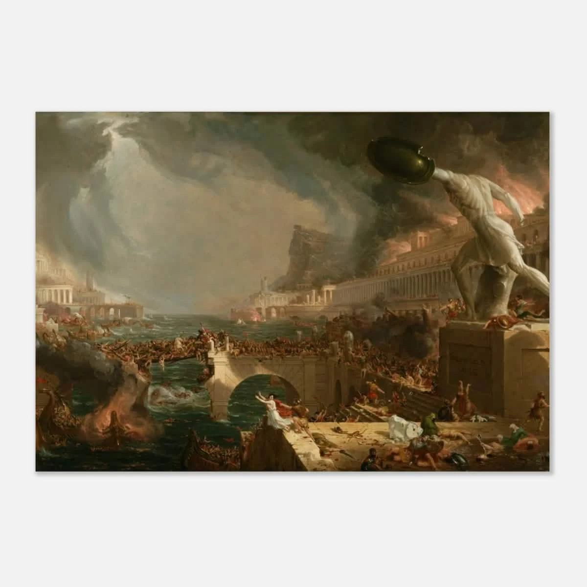 The Course of Empire – Destruction by Thomas Cole | Classic Historical Art Print - Aluminum Print - 70x100 cm / 28x40″ - 