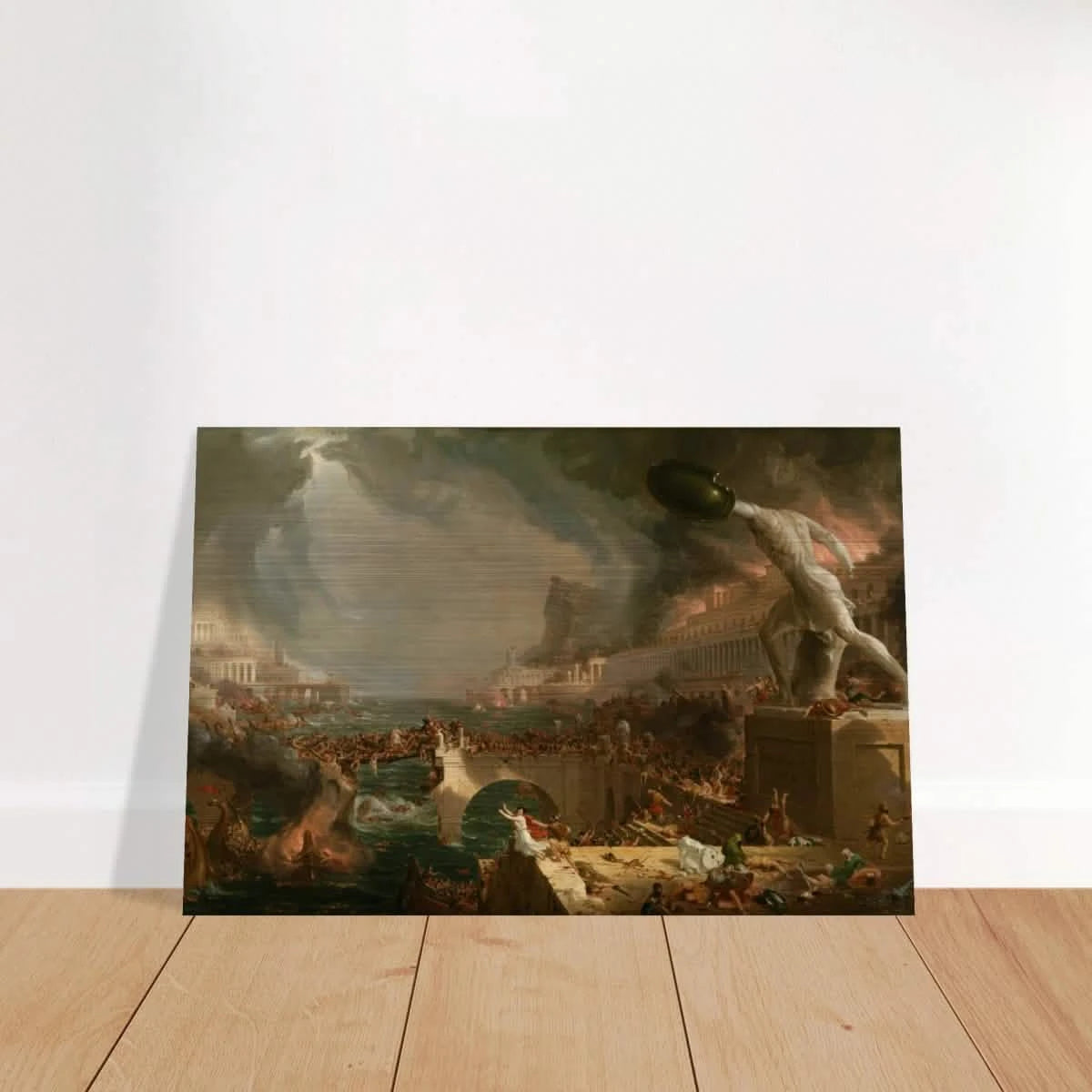 The Course of Empire – Destruction by Thomas Cole | Classic Historical Art Print - Brushed Aluminum Print - 20x30 cm / 8x12″ - 