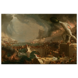 The Course of Empire – Destruction by Thomas Cole | Classic Historical Art Print - Wood Prints - 30x45 cm / 12x18″ - 