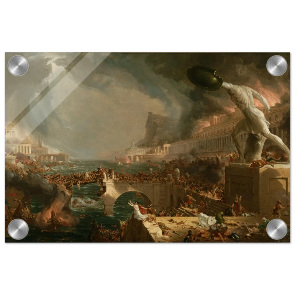 The Course of Empire – Destruction by Thomas Cole | Classic Historical Art Print - Acrylic Print - 20x30 cm / 8x12″ - 