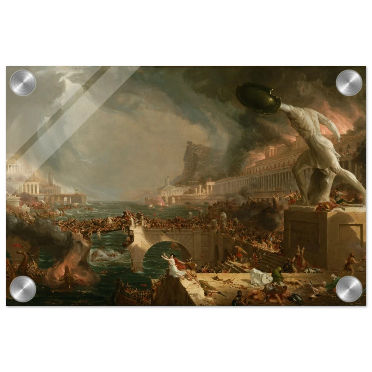 The Course of Empire – Destruction by Thomas Cole | Classic Historical Art Print - Acrylic Print - 20x30 cm / 8x12″ - 