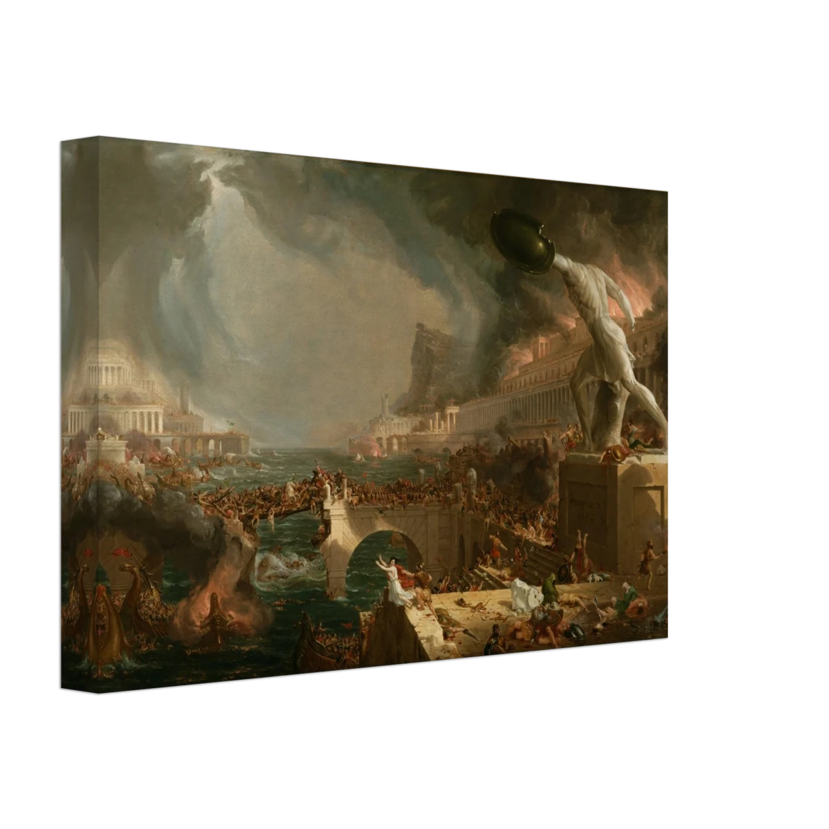 The Course of Empire – Destruction by Thomas Cole | Classic Historical Art Print - Canvas - 20x30 cm / 8x12″ - 