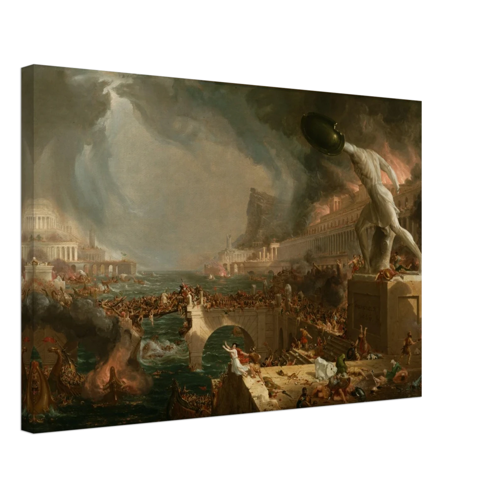 The Course of Empire – Destruction by Thomas Cole | Classic Historical Art Print - Canvas - 40x60 cm / 16x24″ - 