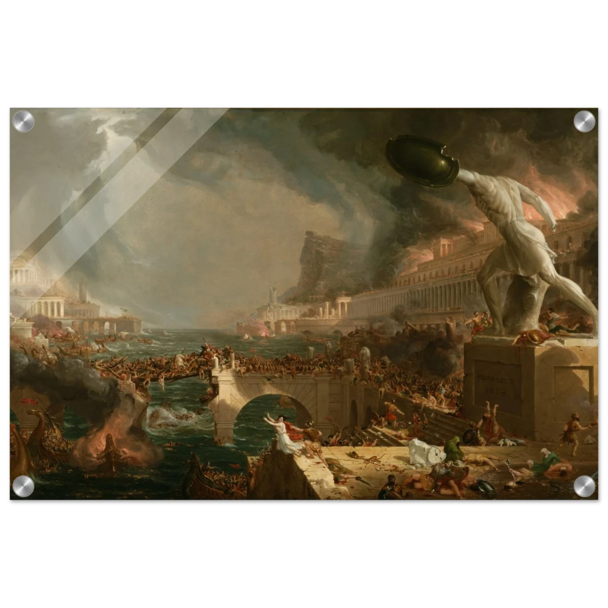 The Course of Empire – Destruction by Thomas Cole | Classic Historical Art Print - Acrylic Print - 40x60 cm / 16x24″ - 