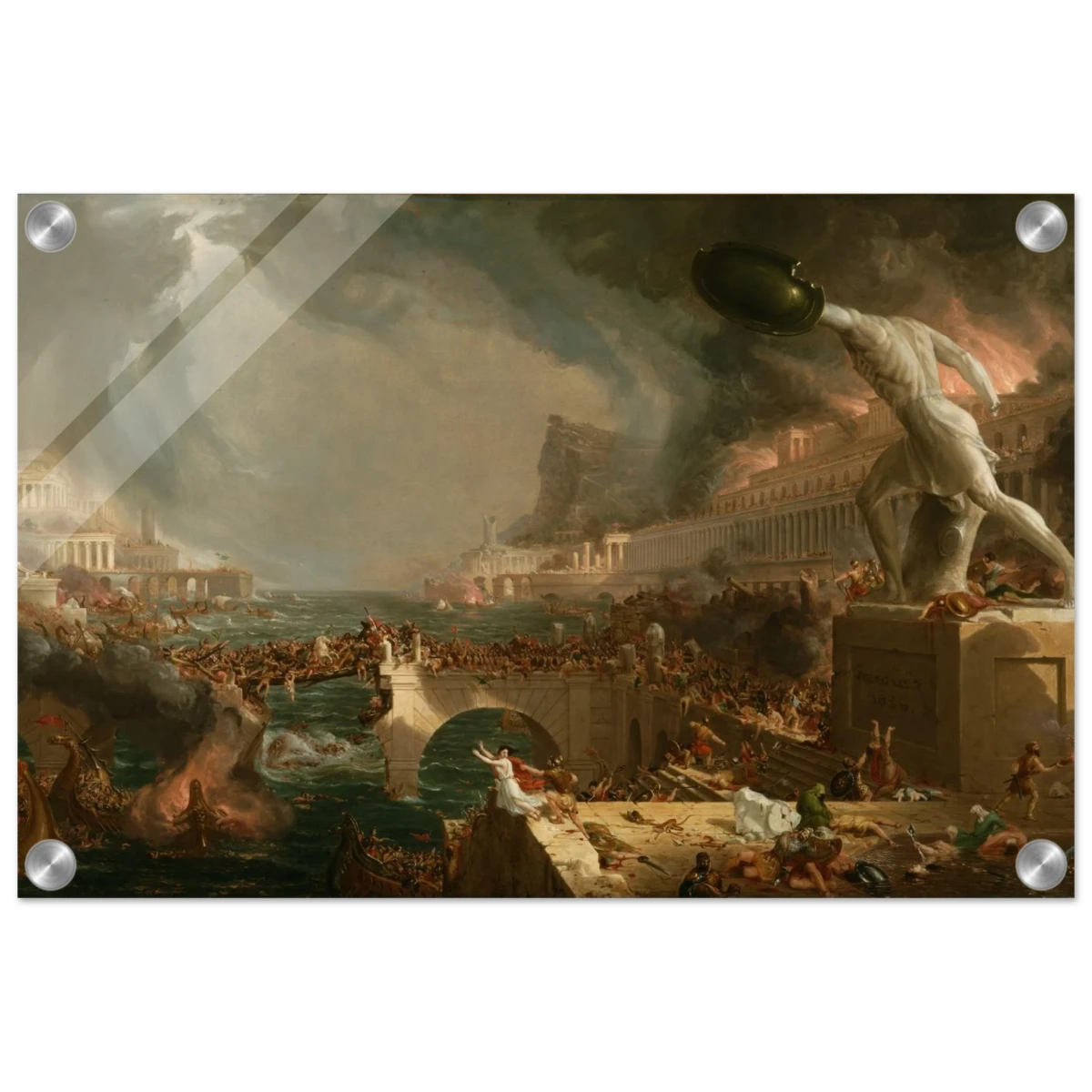 The Course of Empire – Destruction by Thomas Cole | Classic Historical Art Print - Acrylic Print - 30x45 cm / 12x18″ - 