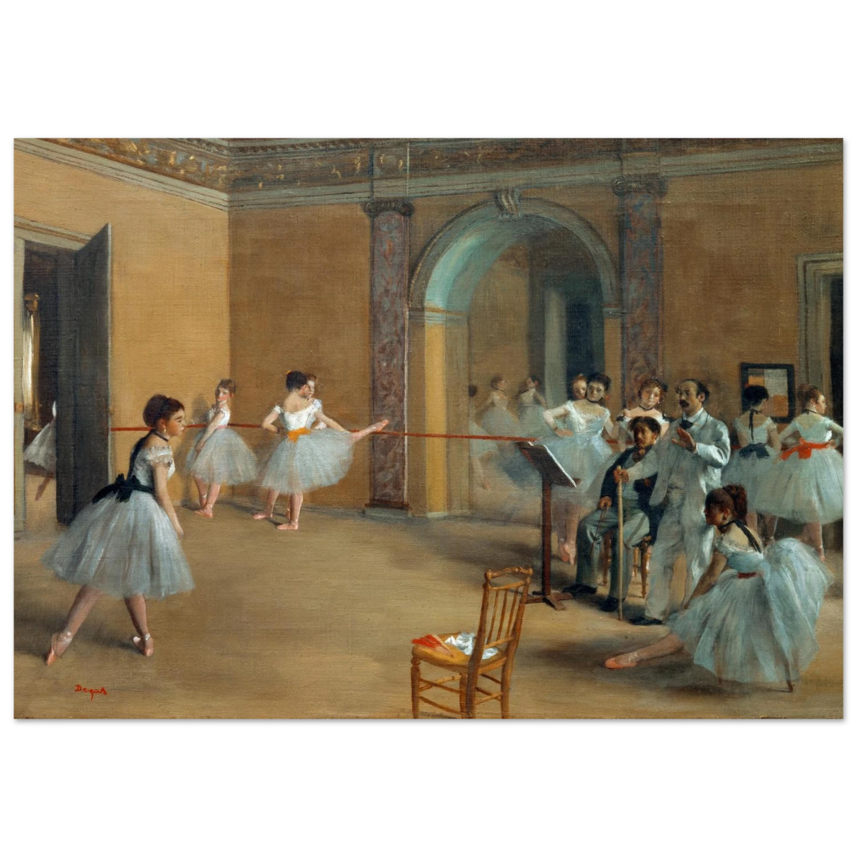 The Dance Foyer at The Opera, 1872 – Edgar Degas Wall Art Print - Fine Art Poster - 70x100 cm / 28x40″ - 