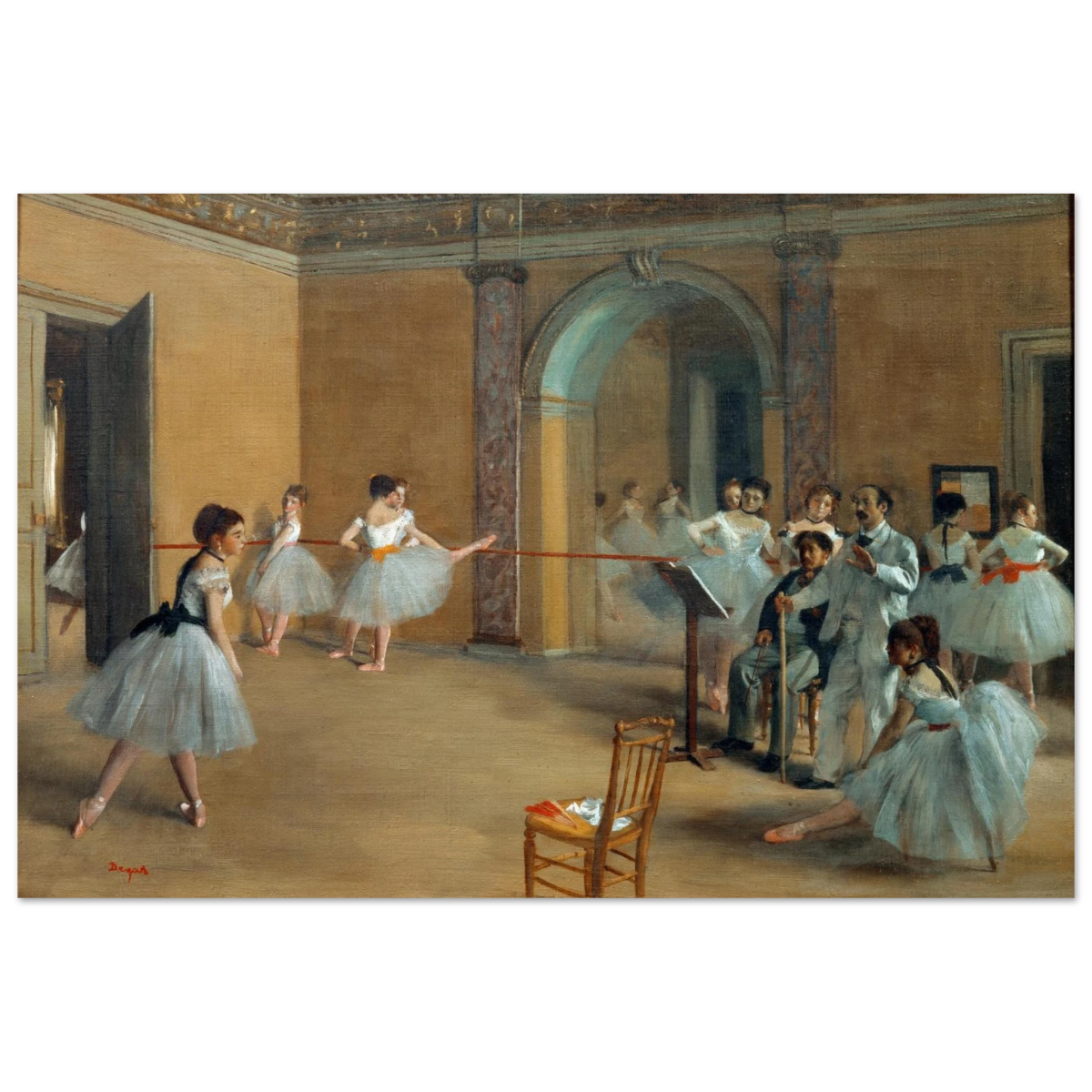 The Dance Foyer at The Opera, 1872 – Edgar Degas Wall Art Print - Fine Art Poster - 40x60 cm / 16x24″ - 