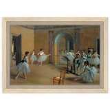 The Dance Foyer at The Opera, 1872 – Edgar Degas Wall Art Print - Framed Canvas - 20x30 cm / 8x12″ - Wood frame