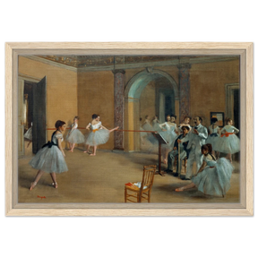 The Dance Foyer at The Opera, 1872 – Edgar Degas Wall Art Print - Framed Canvas - 30x45 cm / 12x18″ - Wood frame