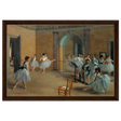 The Dance Foyer at The Opera, 1872 – Edgar Degas Wall Art Print - Framed Canvas - 40x60 cm / 16x24″ - Dark wood frame