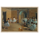 The Dance Foyer at The Opera, 1872 – Edgar Degas Wall Art Print - Framed Canvas - 60x90 cm / 24x36″ - Wood frame