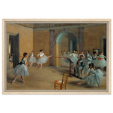 The Dance Foyer at The Opera, 1872 – Edgar Degas Wall Art Print - Framed Canvas - 40x60 cm / 16x24″ - Wood frame