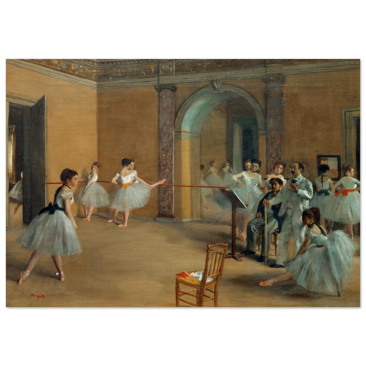 The Dance Foyer at The Opera, 1872 – Edgar Degas Wall Art Print - Wood Prints - 70x100 cm / 28x40″ - 