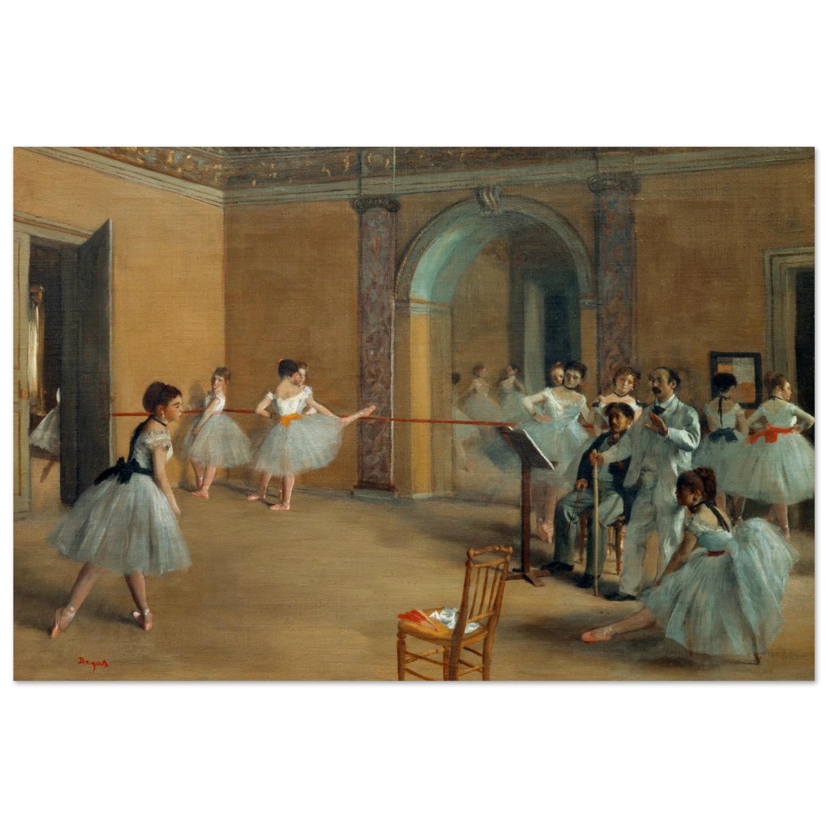 The Dance Foyer at The Opera, 1872 – Edgar Degas Wall Art Print - Wood Prints - 30x45 cm / 12x18″ - 