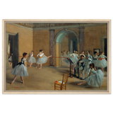 The Dance Foyer at The Opera, 1872 – Edgar Degas Wall Art Print - Framed Canvas - 50x75 cm / 20x30″ - Wood frame