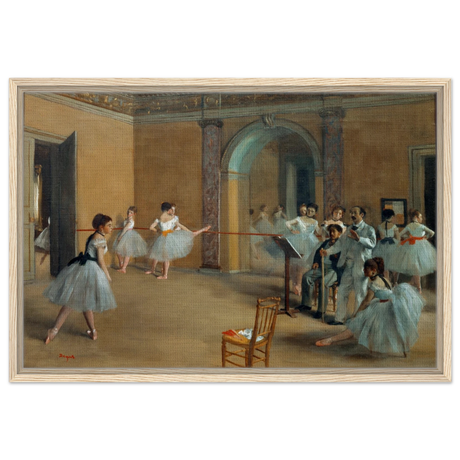 The Dance Foyer at The Opera, 1872 – Edgar Degas Wall Art Print - Framed Canvas - 50x75 cm / 20x30″ - Wood frame