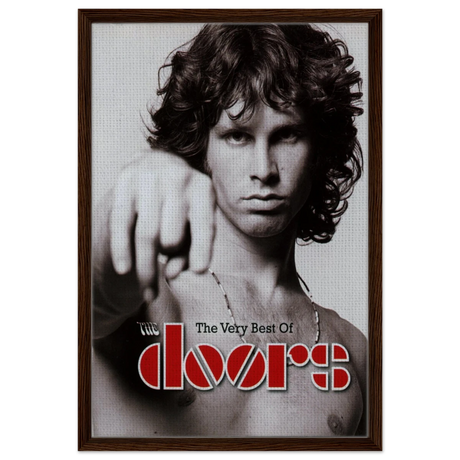 The Doors – A Tribute to Jim Morrison & Rock’s Poetic Rebel - 50x75 cm / 20x30″ - Framed Canvas - Dark wood frame