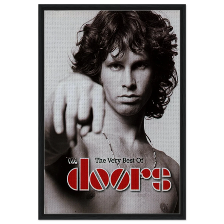 The Doors – A Tribute to Jim Morrison & Rock’s Poetic Rebel - 60x90 cm / 24x36″ - Framed Canvas - Black frame