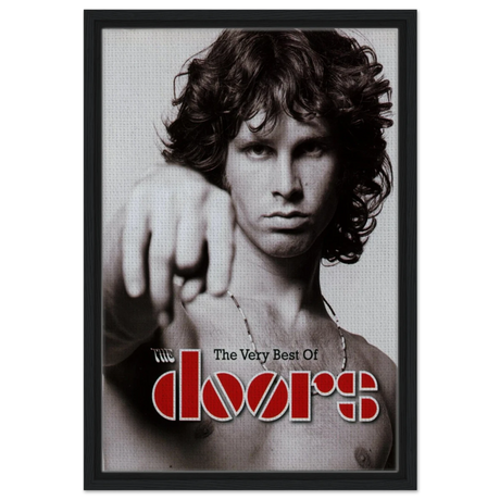 The Doors – A Tribute to Jim Morrison & Rock’s Poetic Rebel - 40x60 cm / 16x24″ - Framed Canvas - Black frame