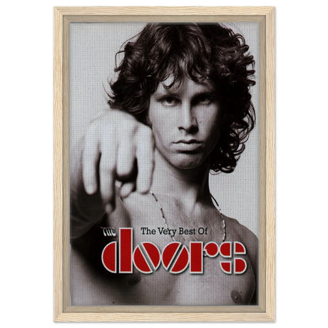 The Doors – A Tribute to Jim Morrison & Rock’s Poetic Rebel - 30x45 cm / 12x18″ - Framed Canvas - Wood frame