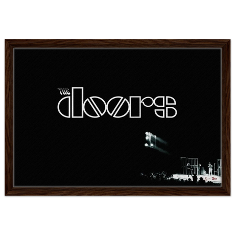 The Doors – Rock’s Poetic Rebel - 40x60 cm / 16x24″ - Framed Canvas - Dark wood frame