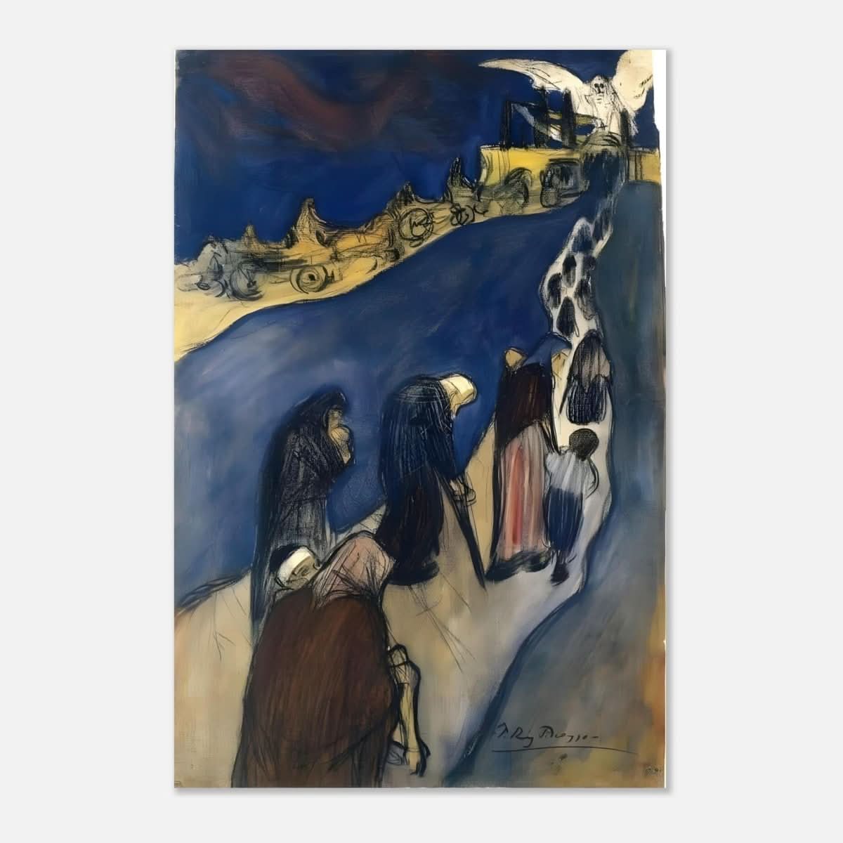 The End of the Road (Au bout de la route) by Pablo Picasso - Aluminum Print - 40x60 cm / 16x24″ - 
