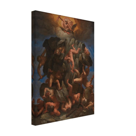 The Fall of the Giants by Guido Reni | Vintage wall art print - Canvas - 30x40 cm / 12x16″ - 