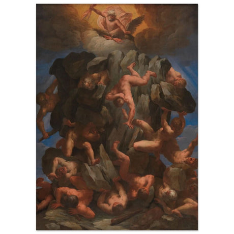 The Fall of the Giants by Guido Reni | Vintage wall art print - Aluminum Print - 50x70 cm / 20x28″ - 