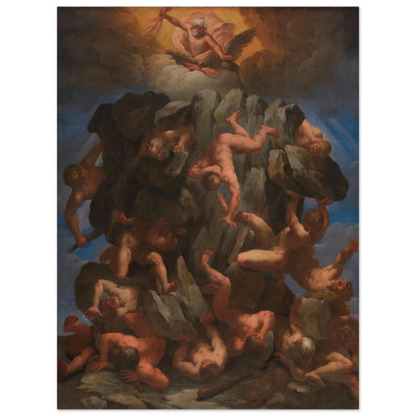 The Fall of the Giants by Guido Reni | Vintage wall art print - Aluminum Print - 30x40 cm / 12x16″ - 