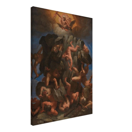 The Fall of the Giants by Guido Reni | Vintage wall art print - Canvas - 50x70 cm / 20x28″ - 