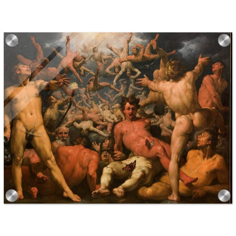 The Fall of the Titans by Cornelis Cornelis van Haarlem | Vintage wall art print - Acrylic Print - 30x40 cm / 12x16″ - 