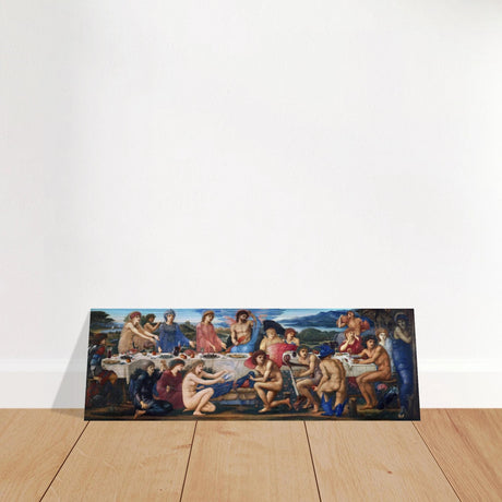 The Feast of Peleus by Edward Burne - Jones | Vintage Masterpiece Art Print - Brushed Aluminum Print - 30x90 cm / 12x36″ - 