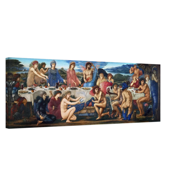 The Feast of Peleus by Edward Burne - Jones | Vintage Masterpiece Art Print - Canvas - 30x90 cm / 12x36″ - 