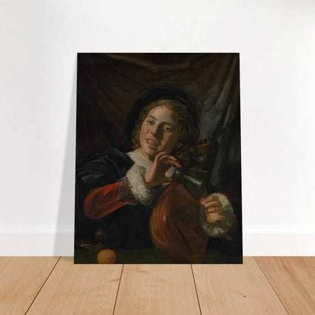 The Fingernail Test by Frans Hals and Judith Leyster | Vintage wall art print - Brushed Aluminum Print - 40x50 cm / 16x20″ - 