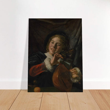 The Fingernail Test by Frans Hals and Judith Leyster | Vintage wall art print - Brushed Aluminum Print - 30x40 cm / 12x16″ - 