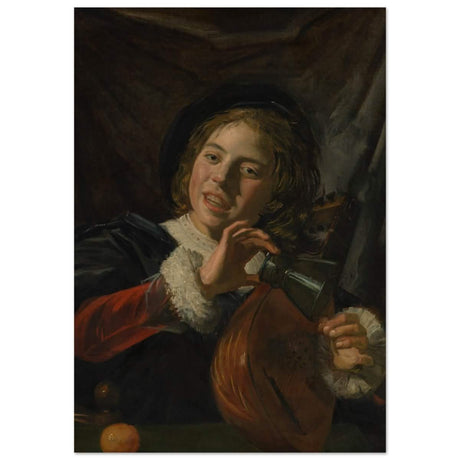 The Fingernail Test by Frans Hals and Judith Leyster | Vintage wall art print - Wood Prints - 70x100 cm / 28x40″ - 