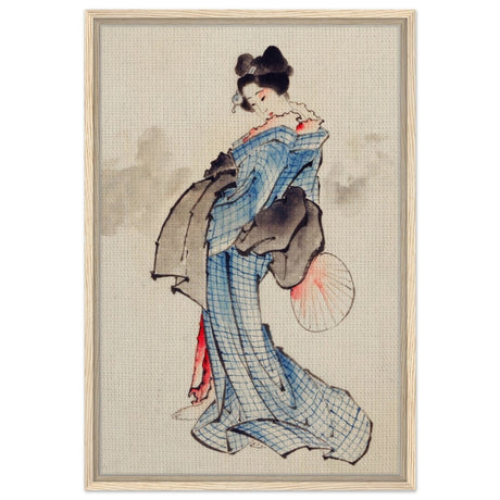 The Floral Empress | Japanese Heritage wall art print - Framed Canvas - 50x75 cm / 20x30″ - Wood frame