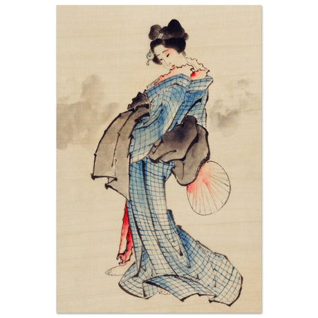 The Floral Empress | Japanese Heritage wall art print - Wood Prints - 50x75 cm / 20x30″ - 