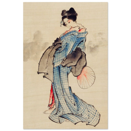 The Floral Empress | Japanese Heritage wall art print - Wood Prints - 60x90 cm / 24x36″ - 
