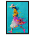 The Flow of Freedom | Abstract Expressionism & Modern Impressionism - 50x75 cm / 20x30″ - Framed Canvas - Black frame