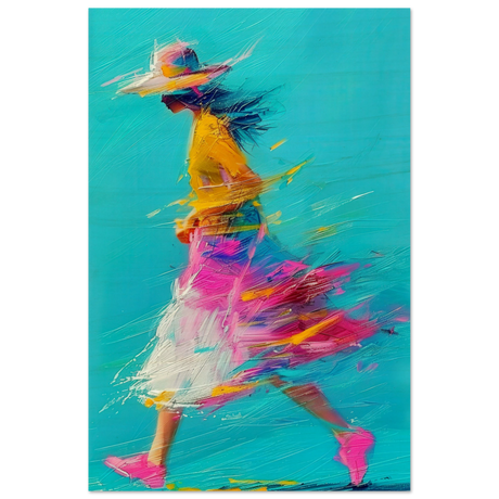 The Flow of Freedom | Abstract Expressionism & Modern Impressionism - 40x60 cm / 16x24″ - Wood Prints - 