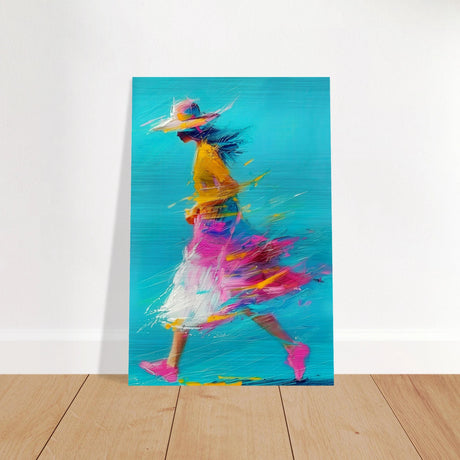 The Flow of Freedom | Abstract Expressionism & Modern Impressionism - 30x45 cm / 12x18″ - Brushed Aluminum Print - 