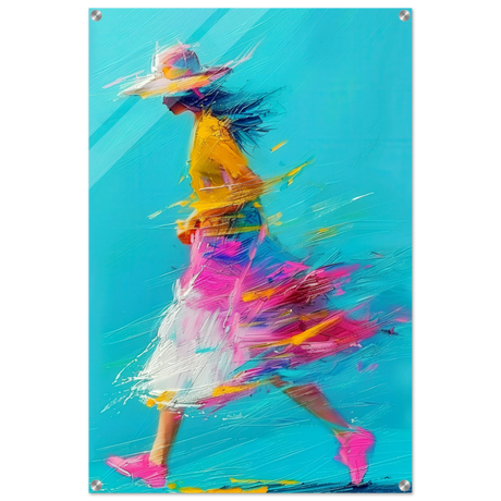 The Flow of Freedom | Abstract Expressionism & Modern Impressionism - 60x90 cm / 24x36″ - Acrylic Print - 
