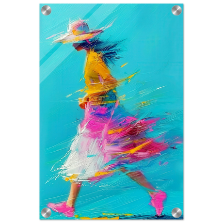 The Flow of Freedom | Abstract Expressionism & Modern Impressionism - 30x45 cm / 12x18″ - Acrylic Print - 